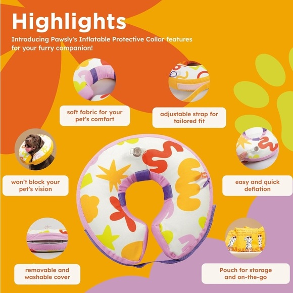 Protective Inflatable Dog Cone Collar | Dog Soft Cone for Dogs (061) - Picture 3 of 4